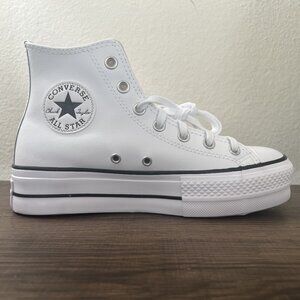 White Chuck Taylor All Star EVA Lift Platform Leather High Top